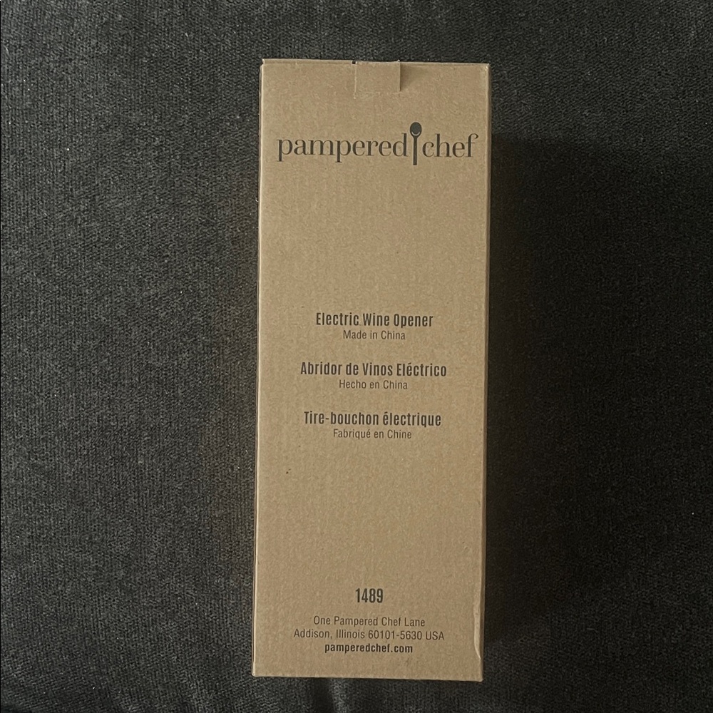 Pampered Chef Brown Electric Wine Opener